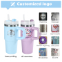 14oz Custom Logo Powder Coated Double Wall Stainless Steel Travel Kids Mug Tumbler Cup With Handle for Laser Engraving Printing
