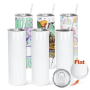 USA Stocked 20oz Stainless Steel Vacuum Water Tumbler Sublimation Blanks Flat Edge Cup 20oz Skinny Sublimation Tumbler 25PCS/CTN