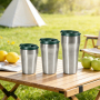 12oz, 16oz, and 20oz Travel Mugs Feature Professional-grade Double-wall Vacuum Insulation