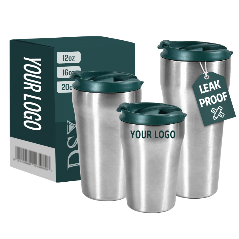 12oz, 16oz, and 20oz Travel Mugs Feature Professional-grade Double-wall Vacuum Insulation
