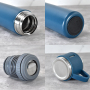 500ml Double-Wall Thermal Mug Gift Set Tea Cup 304 Stainless Steel Tumbler Water Bottle Portable Vacuum Flask with 2 Extra Cup