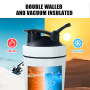 Custom logo High Quality 750ml 304 Stainless Steel Protein Shaker Bottle Gym Shaker Cup Metal Vacuum Mixer Bottle with Stire