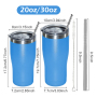 30 oz Powder Coat Tumbler Customized Double Wall Insulated Stainless Steel Tumbler with Lid Keep Hot and Cold