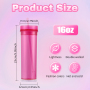 Hot Party Wedding Favor 16oz 450ml DOUBLE WALL Acrylic Skinny Tumblers Custom Personalized Cold Plastic Cups With Lid and Straw