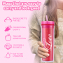 Hot Party Wedding Favor 16oz 450ml DOUBLE WALL Acrylic Skinny Tumblers Custom Personalized Cold Plastic Cups With Lid and Straw