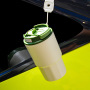 Custom Logo Coffee Mug 316 Stainless Steel Vacuum Flask Portable Leakproof Water Bottle PP Lid Milk Tea Coffee Cup With Straw