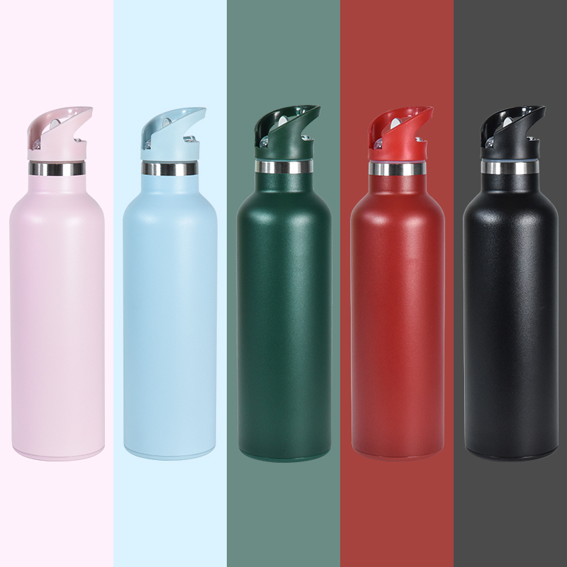 25oz New Small Mouth Water Bottle Vacuum Insulated Stainless Steel Flask with Storage With Leakproof Lid