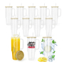 RTS USA Warehouse 12PCS/CTN 40oz Glass Cup Sublimation clear Glass Tumbler Mugs with Handle