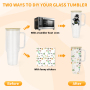 RTS USA Warehouse 12PCS/CTN 40oz Glass Cup Sublimation clear Glass Tumbler Mugs with Handle