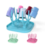 RTS US Warehouse 3pcs/ctn Bottle Drying Rack with Tray, 21.5*21.5cm Mini Wine Shot Glasses Bottle Dryer Holder for Bottles
