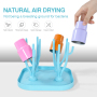RTS US Warehouse 3pcs/ctn Bottle Drying Rack with Tray, 21.5*21.5cm Mini Wine Shot Glasses Bottle Dryer Holder for Bottles