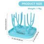 RTS US Warehouse 3pcs/ctn Bottle Drying Rack with Tray, 21.5*21.5cm Mini Wine Shot Glasses Bottle Dryer Holder for Bottles