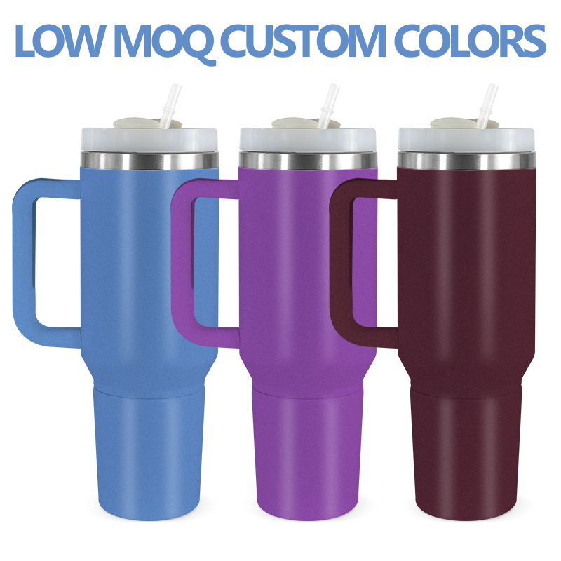 40oz H2.0 Custom Logo Stainless Steel Insulate Cup Tumbler with Snack Ice Storage Compartment Mugs with Handle Water Bottle