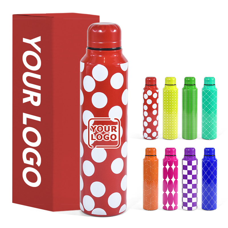 Custom logo Printing 20oz Single Wall Stainless Steel Small Mouth Water Bottle Portable Stainless Steel Drinking Bottle
