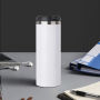 China Warehouse 14oz Sublimation Blank Straight Tumbler with Lock Lids Double Wall Stainless Steel Coffee Mug