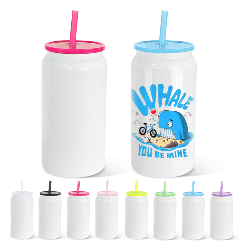 RTS US Warehouse 25pcs/ctn Sublimation Can Bottles 16oz Cups  Tumbler 16oz Glossy Can Cup case of Stainless Steel Tumblers