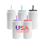 RTS US Warehouse 25pcs/ctn Sublimation Can Bottles 16oz Cups  Tumbler 16oz Glossy Can Cup case of Stainless Steel Tumblers