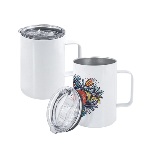 Wholesale 16oz Sublimation Travel Tumbler With Lid and Straw Handle Stainless Steel Sublimation Bulk Blank