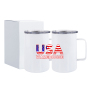 Wholesale 16oz Sublimation Travel Tumbler With Lid and Straw Handle Stainless Steel Sublimation Bulk Blank