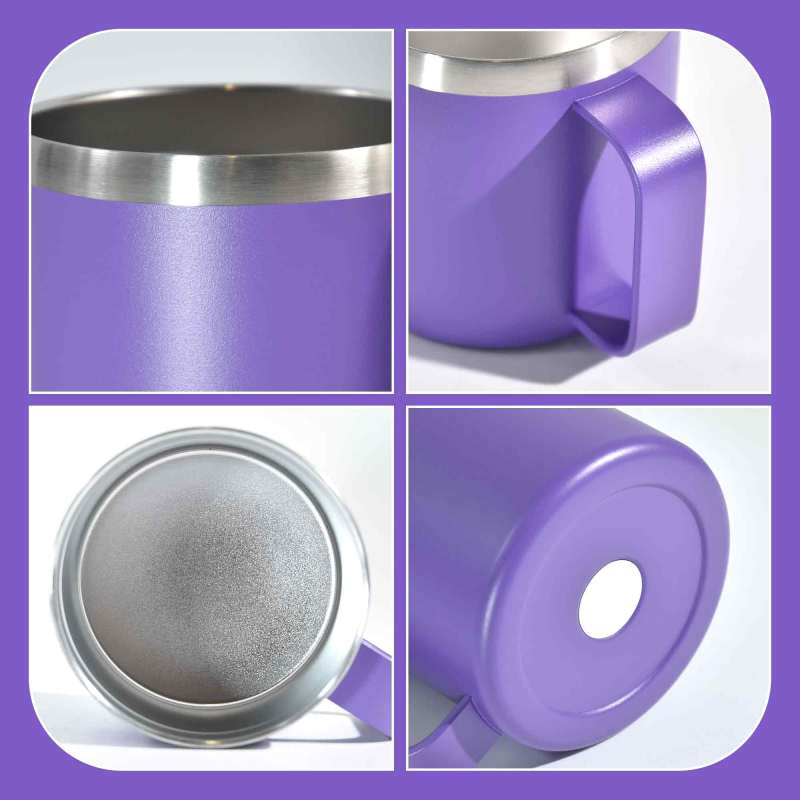 Wholesale Custom 304 Stainless Steel Insulated Mug 14oz Modern Design Portable Office & Outdoor Travel Coffee Cup with Handle