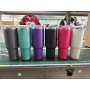 US Warehouse RTS H1.0 40oz Powder Coated Tumbler Stainless Steel Travel Handle Mix Colors Tumbler for Laser Engraved 12pcs/ctn