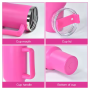 US Warehouse RTS H1.0 40oz Powder Coated Tumbler Stainless Steel Travel Handle Mix Colors Tumbler for Laser Engraved 12pcs/ctn