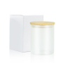 50PCS/CTN 10oz Frosted Clear Sublimation Blanks Small Tealight Glass Candle Jar With Wooden Lid US Warehouse Stocked