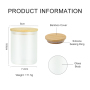 50PCS/CTN 10oz Frosted Clear Sublimation Blanks Small Tealight Glass Candle Jar With Wooden Lid US Warehouse Stocked