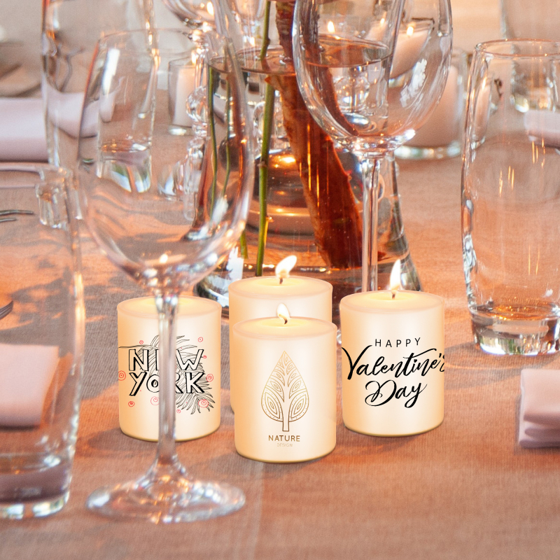 50PCS/CTN 10oz Frosted Clear Sublimation Blanks Small Tealight Glass Candle Jar With Wooden Lid US Warehouse Stocked