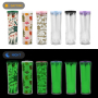 Glow in Dark Tumbler with Pre Drilled Hole 20oz Acrylic Snow Globe Tumbler Cup Double Wall Clear Plastic Cups with Lid and Straw