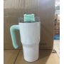 20oz Sublimation Blank Stainless Steel Travel Mug Children Kids Students Coffee Dupe Tumbler Water Bottle with Colored Handle