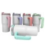 20oz Sublimation Blank Stainless Steel Travel Mug Children Kids Students Coffee Dupe Tumbler Water Bottle with Colored Handle