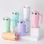 20oz Sublimation Blank Stainless Steel Travel Mug Children Kids Students Coffee Dupe Tumbler Water Bottle with Colored Handle