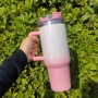 RTS USA Warehouse Stocked 40oz Sublimation Ombre Gradient Color Tumbler Mugs Water Bottle With Handle  20pcs/ctn
