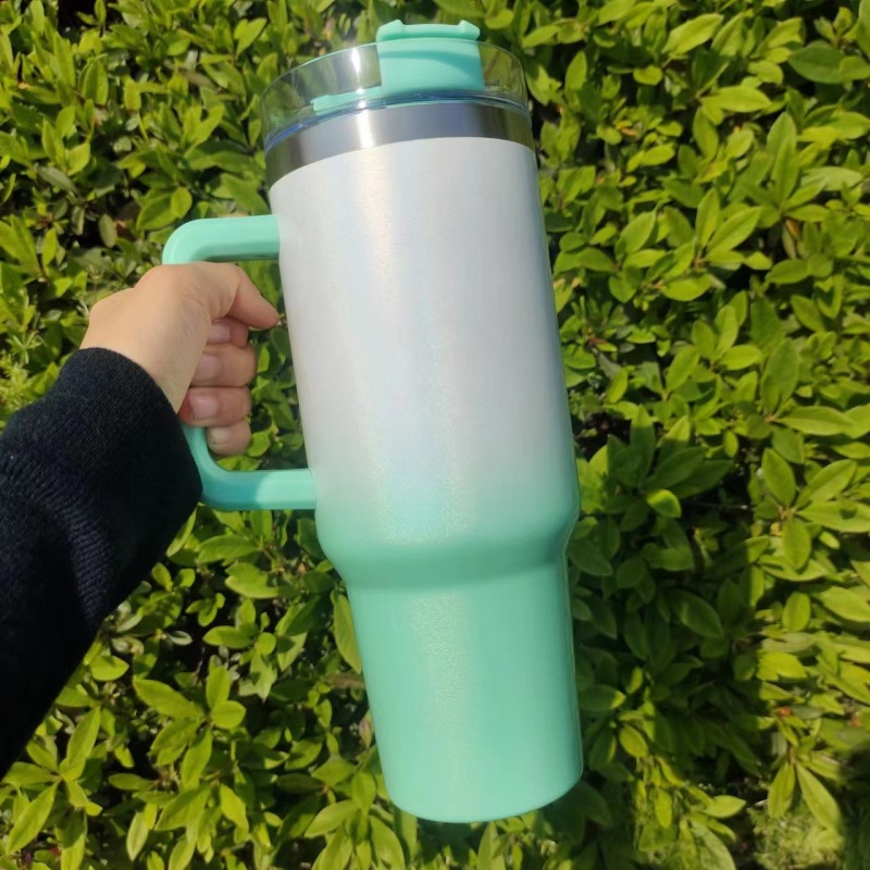 RTS USA Warehouse Stocked 40oz Sublimation Ombre Gradient Color Tumbler Mugs Water Bottle With Handle  20pcs/ctn