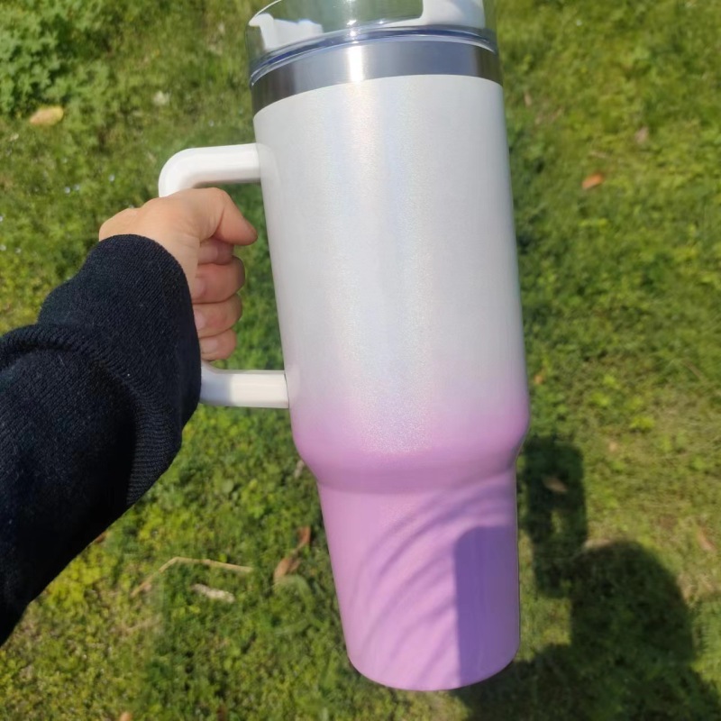 RTS USA Warehouse Stocked 40oz Sublimation Ombre Gradient Color Tumbler Mugs Water Bottle With Handle  20pcs/ctn