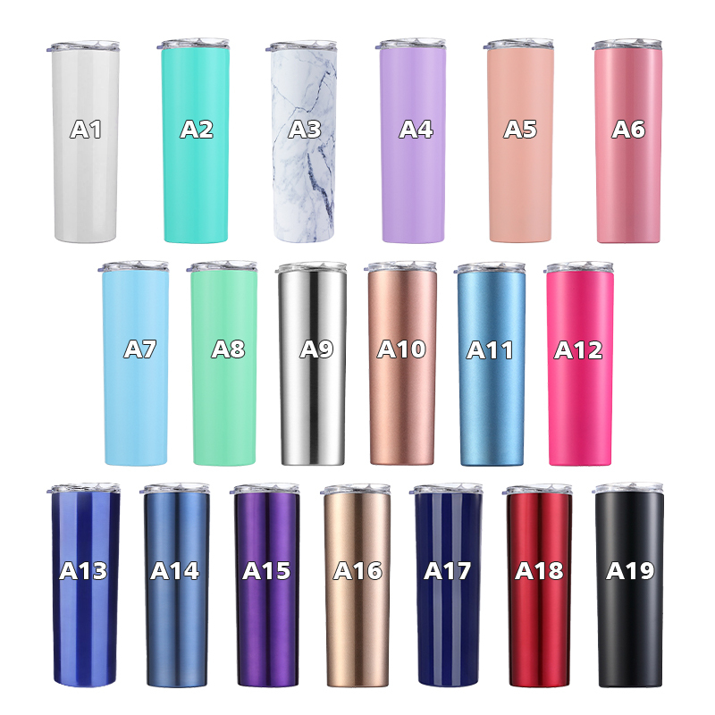 Skinny Tumbler 20oz Metal Tumblers Bulk 20oz Skinny Tumblers Coffee Mug Tumbler With Straw Insulated Cup Sealed Lid