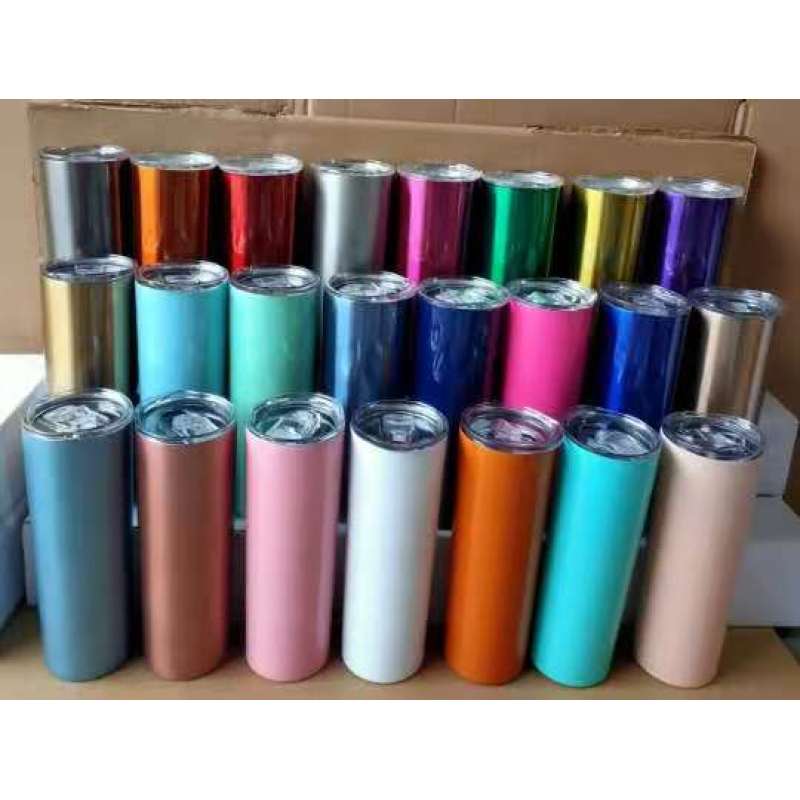 Skinny Tumbler 20oz Metal Tumblers Bulk 20oz Skinny Tumblers Coffee Mug Tumbler With Straw Insulated Cup Sealed Lid