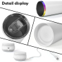 Custom Rainbow Plated Straight Skinny 20oz Powder Coated Speaker Tumbler with Music Player for Laser Engraving