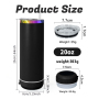 Custom Rainbow Plated Straight Skinny 20oz Powder Coated Speaker Tumbler with Music Player for Laser Engraving