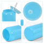 RTS  25pcs/ctn 8 Colors Mixed 16oz Solid Color Sublimation Glass Can Tumbler with PP Lid and Plastic Straw