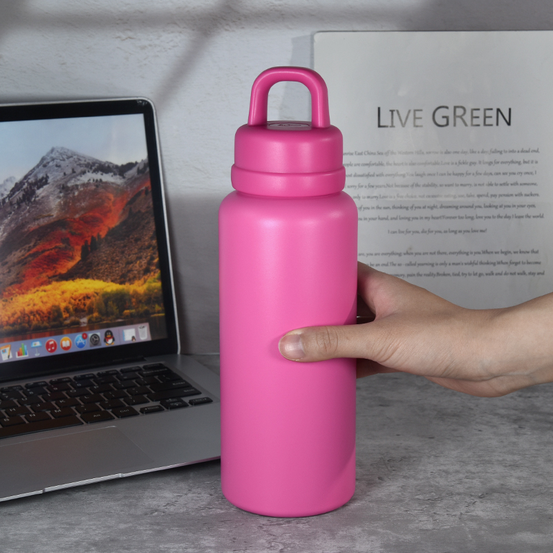 Small Pack 4pcs/ctn US RTS 18oz Stainless Steel Water Bottle Powder Coating 4colors Double Walled Tumbler Open Lid Vacuum Flask