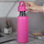 Small Pack 4pcs/ctn US RTS 18oz Stainless Steel Water Bottle Powder Coating 4colors Double Walled Tumbler Open Lid Vacuum Flask