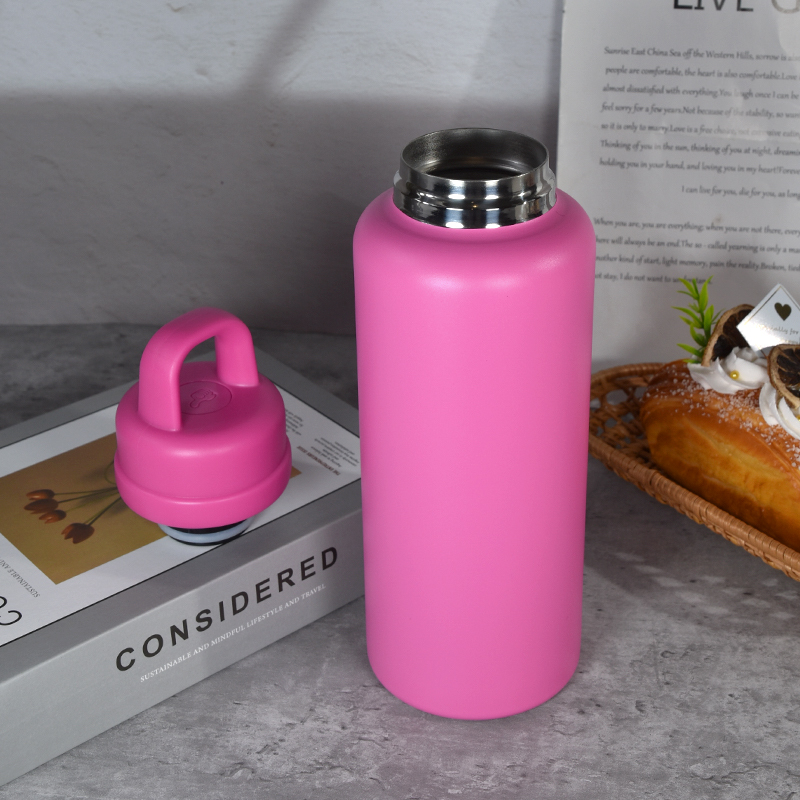 Small Pack 4pcs/ctn US RTS 18oz Stainless Steel Water Bottle Powder Coating 4colors Double Walled Tumbler Open Lid Vacuum Flask