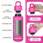 Small Pack 4pcs/ctn US RTS 18oz Stainless Steel Water Bottle Powder Coating 4colors Double Walled Tumbler Open Lid Vacuum Flask