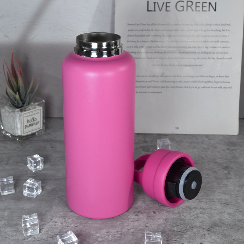 Small Pack 4pcs/ctn US RTS 18oz Stainless Steel Water Bottle Powder Coating 4colors Double Walled Tumbler Open Lid Vacuum Flask