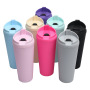 Custom 24oz 710ml Double-layer Plastic Straw Cup Portable Flip Cover Large Capacity Outdoor Frosted Casual Cup with Lid Straw