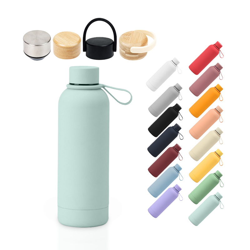 Custom 500ml Candy Colors Double Wall Stainless Steel Sport Water Bottle Girls Office Tumblers Cola Water Bottles