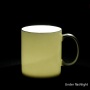 Customized Logo 11oz Ceramic Mug Sublimation Blanks Thin Smooth White Coffee Bone China Cup with Gold Edge Handle for Wholesale