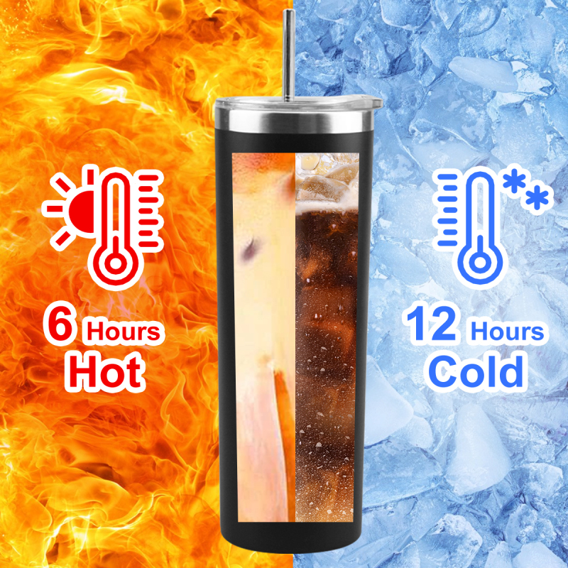Colors Mixed 20oz Stainless Steel Tumbler Powder Coated Insulated Cup with Metal Plastic Straw Brush